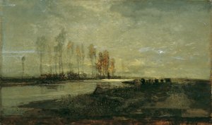 Aan de Thaya bij Lundenburg II door Emil Jakob Schindler