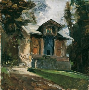 Het atelier van de schilder Heinrich von Angeli in de Reichenau door Emil Jakob Schindler