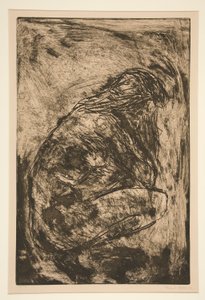 Zittende naakt door Emil Nolde