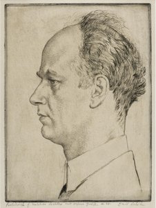 Portret van Wilhelm Furtwängler 1886-1954, 1928 door Emil Orlik