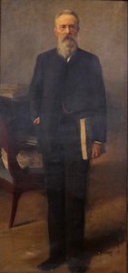 Portret van de componist Nikolai Rimsky-Korsakov 1844-1908, ca. 1900 door Emil Oskarovich Wisel