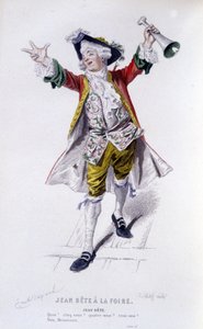 Volledig werk van Beaumarchais (1732-1799) door Edouard Fournier. tekening door Emile Bayard. Ed. Laplace, Sanchez et Cie, Parijs 1876. Dit is Jean Beast in "Jean Beast op de Kermis" door Emile Antoine Bayard