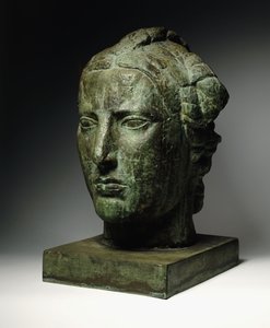 Hoofd van Vrijheid; Tete de Liberte, c.1914 (brons met groene patina) door Emile Antoine Bourdelle