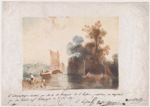 Landschap met Rivier en Boten