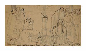 Aanbidding van de herders door Emile Bernard