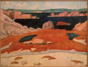 De wilde zee, Saint-Briac door Emile Bernard