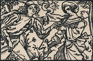 Illustratie voor Villons Petit Testament, 1919 door Emile Bernard