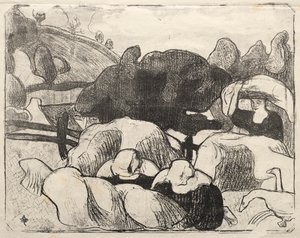 Les Bretonneries: Bretonse Vrouwen die Hooibergen Maken (Bretonnes Faisant les Foins)