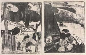 Les Bretonneries: Titelpagina (Page de Titre) en De Terugkeer van de Bedevaart (Le Retour du Pardon) door Emile Bernard