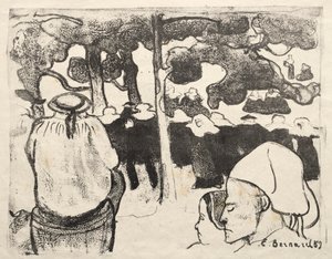 Les Bretonneries: Huwelijk in Bretagne (La Noce en Bretange) door Emile Bernard