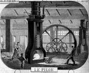 Forges de la Franche Comté: de stamper. Fabriek van Fraisans, Jura (39)