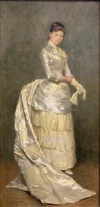 Portret van Mevrouw Claus in haar trouwjurk