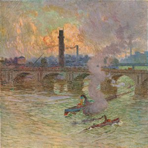 Ruw Weer, ca. 1917 door Emile Claus
