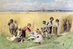 De Route naar School door Emile Claus