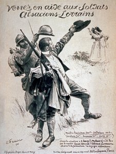 Kom de soldaten van de Elzas en Lotharingen te hulp door Emile Friant