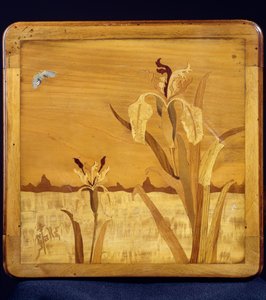 Art Nouveau stijl tafel, detail, Frankrijk, 20e eeuw door Emile Galle