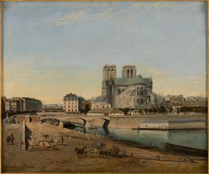 Frans: Le chevet de Notre-Dame, vue du quai de la Tournelle