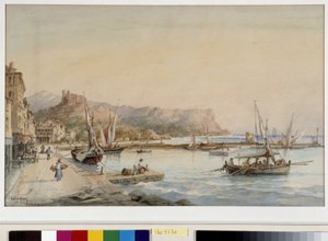 Uitzicht op de haven van Cassis door Emile Henry