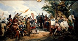 Slag bij Bouvines, 27 juli 1214 1827 door Emile Jean Horace Vernet