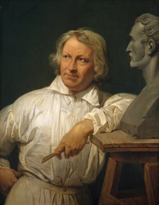 Bertel Thorvaldsen 1768-1844 met de buste van Horace Vernet, 1833 of later