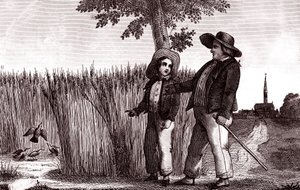 De leeuwerik en de Landheer, Fabel van La Fontaine door Emile Joseph Alexandre Gouget