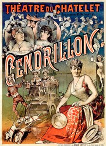 "Assepoester of het wonderschoentje, theater du Chatelet, Parijs door Emile Levy