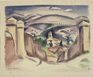 De ingang naar Cassis, ook wel de kerktoren in Cassis genoemd door Emile Othon Friesz