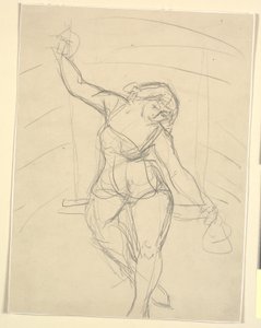 Vrouwelijke artiest zittend op trapeze door Emile Othon Friesz
