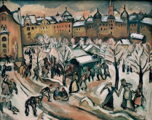 Sneeuw in München door Emile Othon Friesz