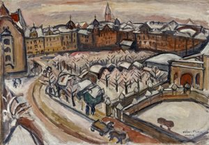 Sneeuw in München door Emile Othon Friesz