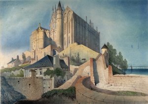 De abdij van Mont Saint Michel - door Emile Sagot, Musée d