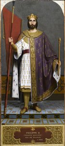 Koning Filips II van Frankrijk 1165-1223, 1840s door Emile Signol