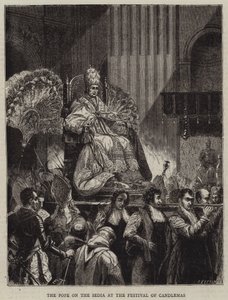 De Paus op de Sedia tijdens het Kaarsenfeest door Emile Theodore Therond