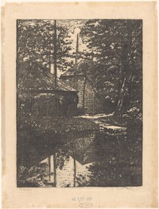 Boerderij en hooischuur aan het water