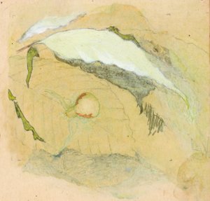 Porselein-witte spin door Emma Beach Thayer