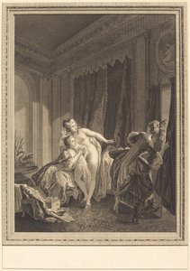 De avond door Emmanuel Jean Nepomucène de Ghendt after Pierre Antoine Baudouin