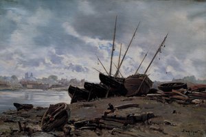 Gestrandde boten in Dieppe
