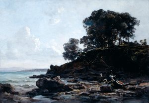 Wasserette bij eb, 1891