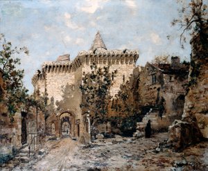 De deur van Cordelières en het kasteel, 1891