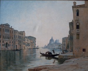 Venetië, het Canal Grande, september 1892 door Emmanuel Lansyer