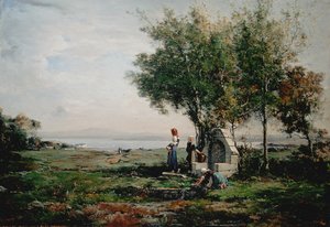Vrouwen bij de fontein
