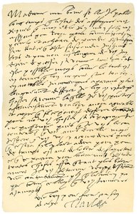 Brief van keizer Karel V van Spanje aan koningin Maria van Engeland, 1555 door Emperor Charles V