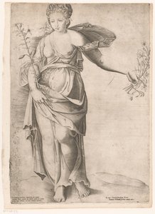 Flora of Proserpina door Enea Vico (attributed to)