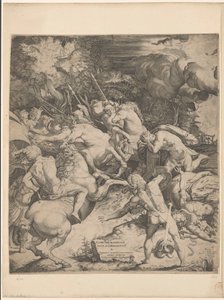 Bekering van Paulus (linker blad) door Enea Vico