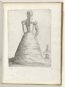 Een getrouwde vrouw uit Frankrijk, gekleed volgens de mode van ca. 1550 door Enea Vico