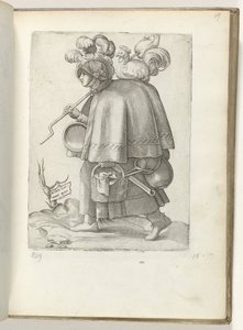 Duitse soldatenvrouw, gekleed volgens de mode van ca. 1550 door Enea Vico