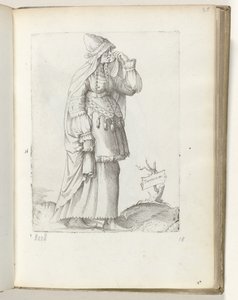Tartaarse vrouw, ca. 1550 door Enea Vico