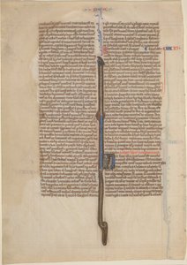 Manuscriptblad uit een Bijbel (Deuteronomium)