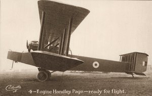4-motorige Handley Page vliegtuig, klaar voor vlucht door English Photographer