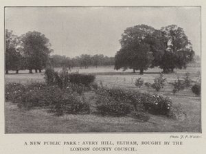 Een nieuw openbaar park, Avery Hill, Eltham, gekocht door de London County Council door English Photographer